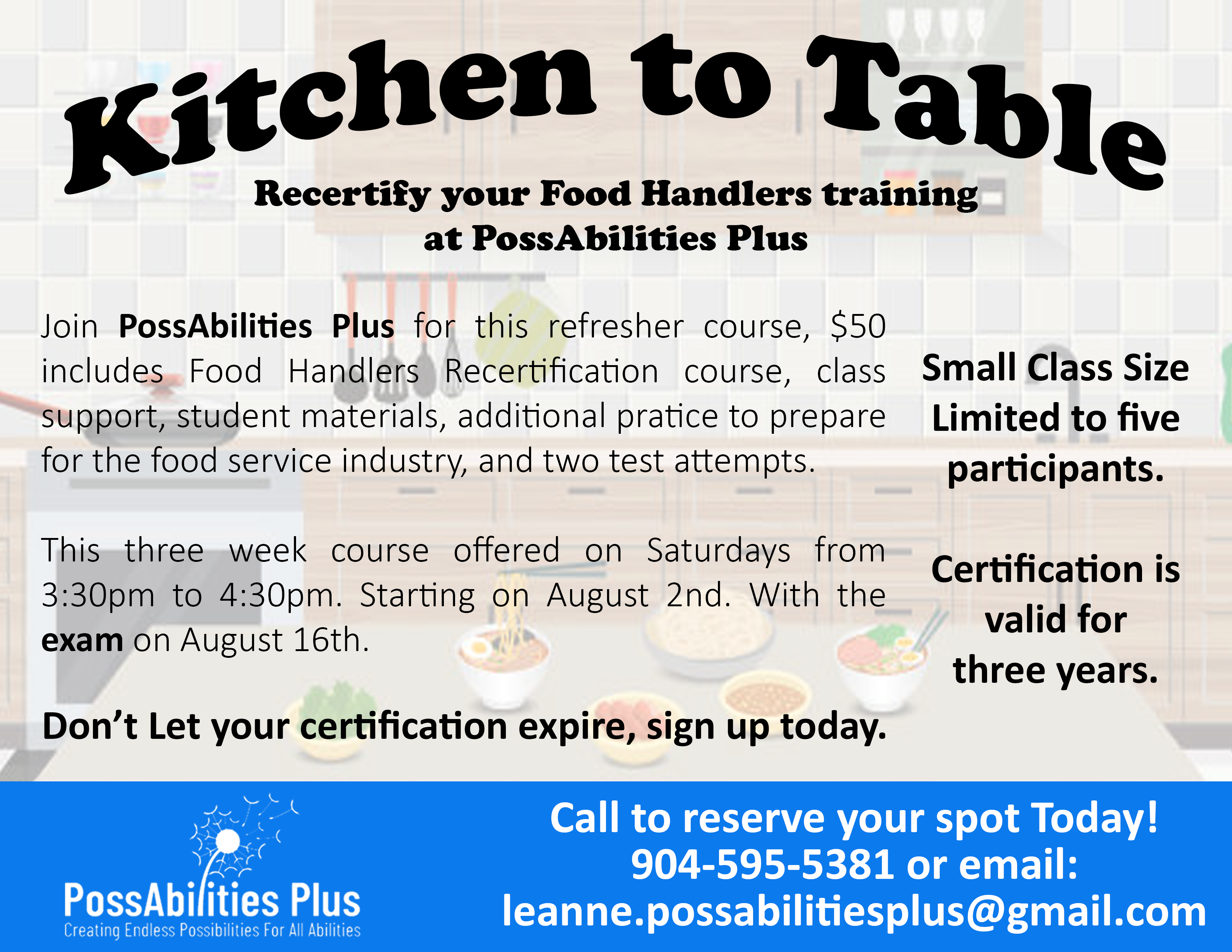 Kitchen to Table Recertify